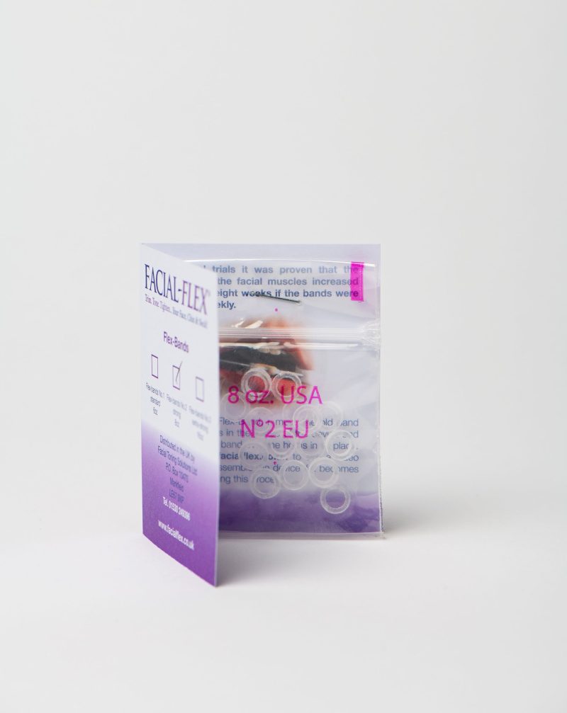No.2 Facial Flex Bands. Packet of 15 latex-free resistance bands for the Facial Flex Facial Exerciser